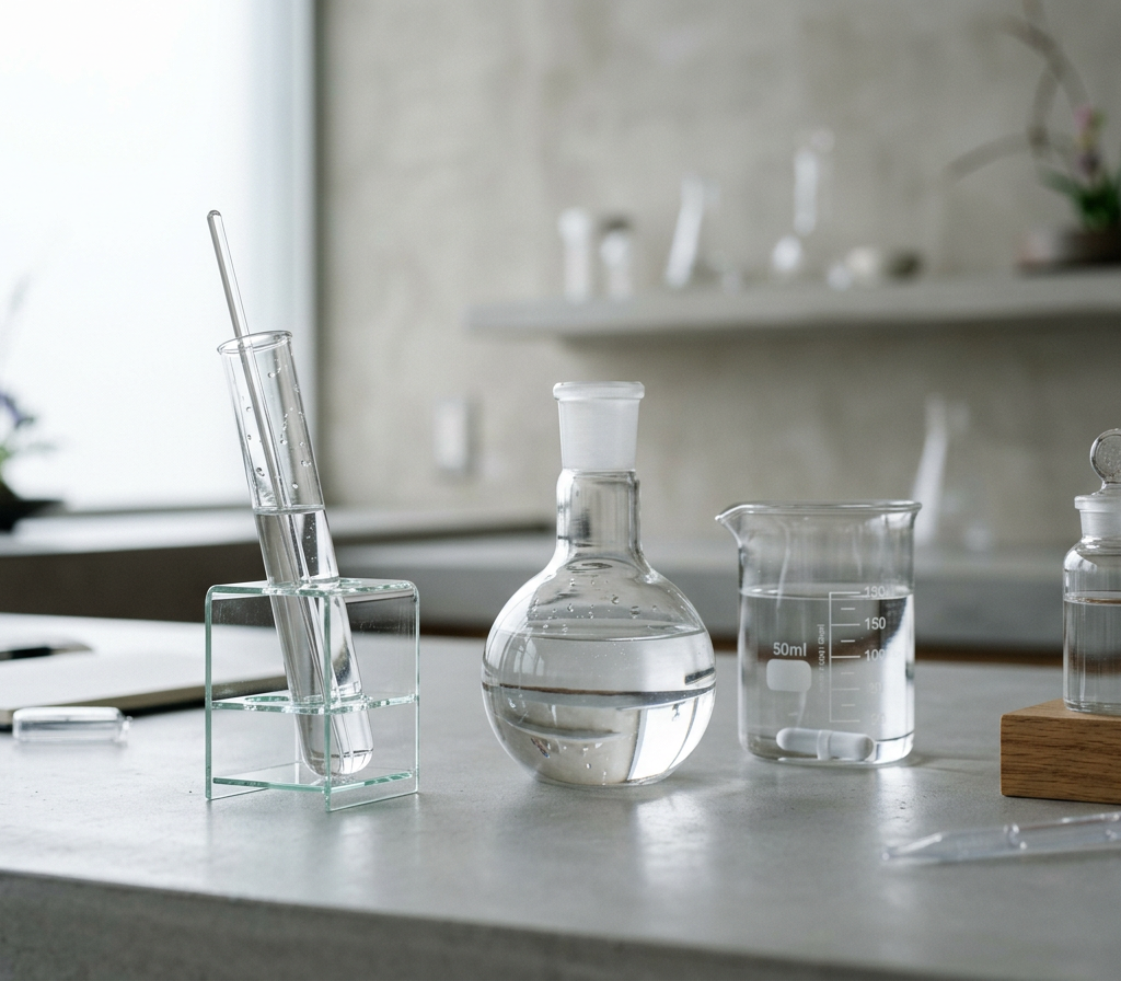 freepik closeup of transparent laboratory glassware with c 33778